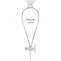 stonylab Embudo Separador de Cónico de Vidrio de Borosilicato con Juntas 24-29 y Tapón PTFE- Separatory Funnel Embudo de…